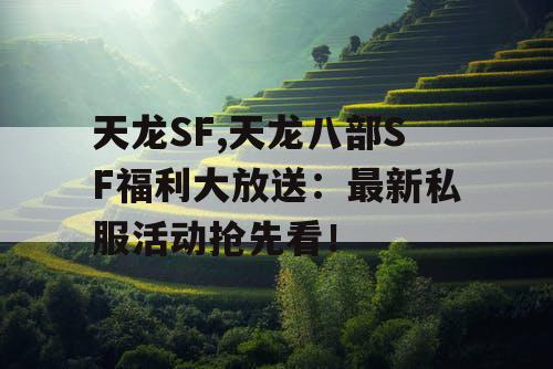 天龙SF,天龙八部SF福利大放送：最新私服活动抢先看！