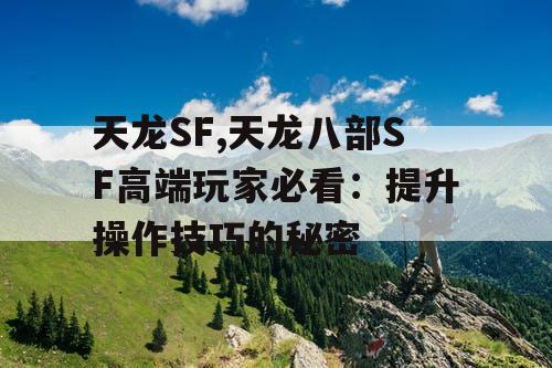 天龙SF,天龙八部SF高端玩家必看：提升操作技巧的秘密