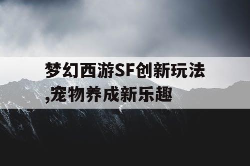 梦幻西游SF创新玩法,宠物养成新乐趣