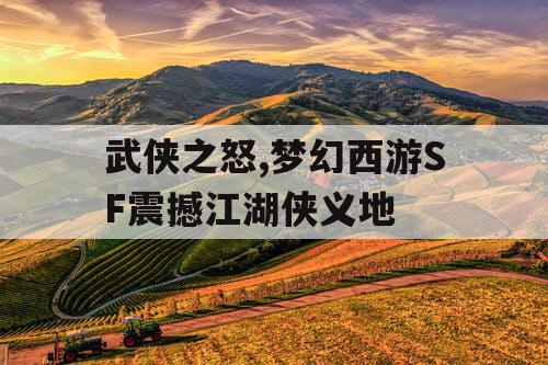 武侠之怒,梦幻西游SF震撼江湖侠义地 武侠之怒,梦幻西游SF震撼江湖侠义地