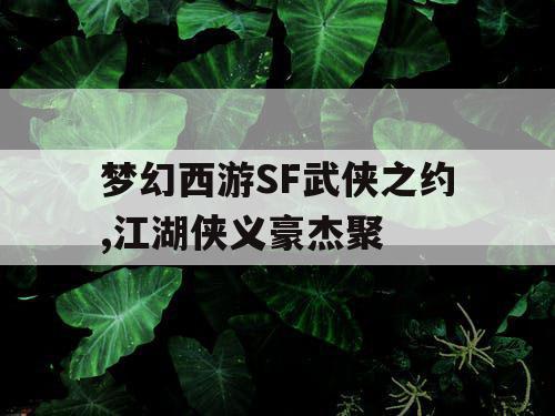 梦幻西游SF武侠之约,江湖侠义豪杰聚