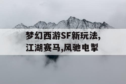 梦幻西游SF新玩法,江湖赛马,风驰电掣 梦幻西游SF新玩法,江湖赛马,风驰电掣