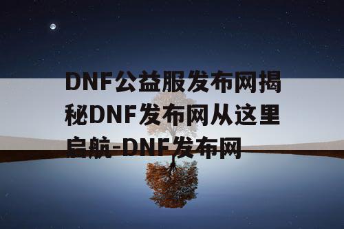 DNF公益服发布网揭秘DNF发布网从这里启航-DNF发布网