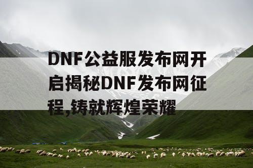 DNF公益服发布网开启揭秘DNF发布网征程,铸就辉煌荣耀