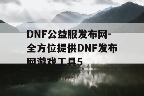 DNF公益服发布网-全方位提供DNF发布网游戏工具5