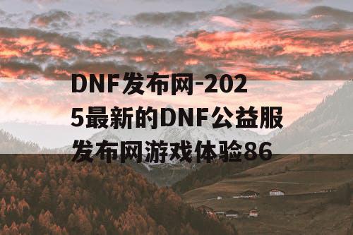 DNF发布网-2025最新的DNF公益服发布网游戏体验86