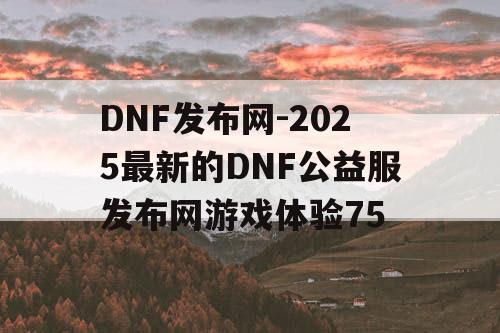 DNF发布网-2025最新的DNF公益服发布网游戏体验75