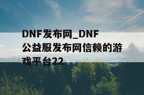 DNF发布网_DNF公益服发布网信赖的游戏平台22