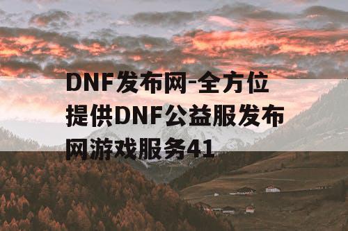 DNF发布网-全方位提供DNF公益服发布网游戏服务41