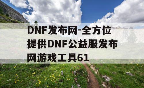 DNF发布网-全方位提供DNF公益服发布网游戏工具61