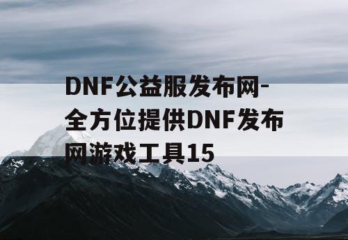 DNF公益服发布网-全方位提供DNF发布网游戏工具15