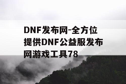 DNF发布网-全方位提供DNF公益服发布网游戏工具78