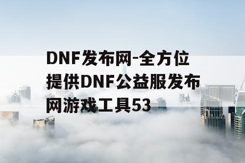 DNF发布网-全方位提供DNF公益服发布网游戏工具53