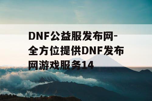 DNF公益服发布网-全方位提供DNF发布网游戏服务14