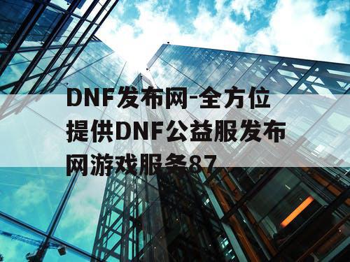 DNF发布网-全方位提供DNF公益服发布网游戏服务87