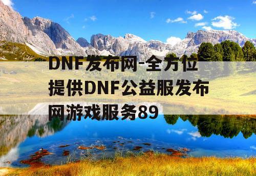 DNF发布网-全方位提供DNF公益服发布网游戏服务89