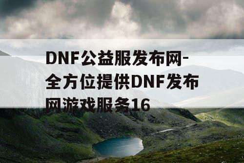 DNF公益服发布网-全方位提供DNF发布网游戏服务16