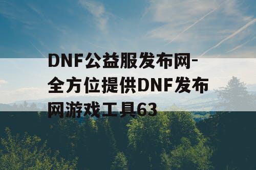 DNF公益服发布网-全方位提供DNF发布网游戏工具63 DNF公益服发布网-全方位提供DNF发布网游戏工具63