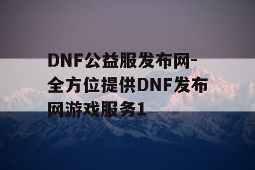 DNF公益服发布网-全方位提供DNF发布网游戏服务1