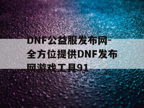 DNF公益服发布网-全方位提供DNF发布网游戏工具91