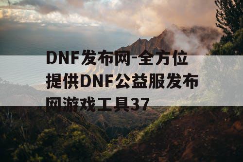DNF发布网-全方位提供DNF公益服发布网游戏工具37