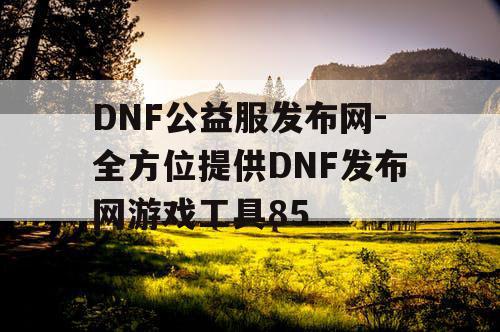 DNF公益服发布网-全方位提供DNF发布网游戏工具85