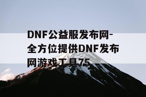 DNF公益服发布网-全方位提供DNF发布网游戏工具75