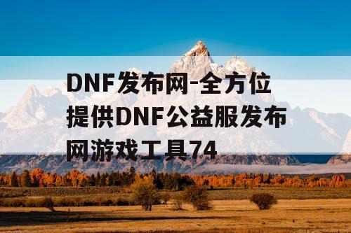 DNF发布网-全方位提供DNF公益服发布网游戏工具74