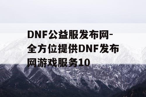 DNF公益服发布网-全方位提供DNF发布网游戏服务10