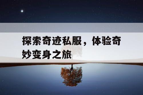 探索奇迹私服，体验奇妙变身之旅