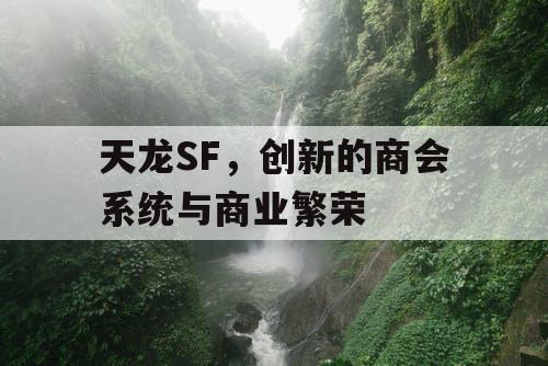 天龙SF,创新的商会系统与商业繁荣 天龙SF,创新的商会系统与商业繁荣
