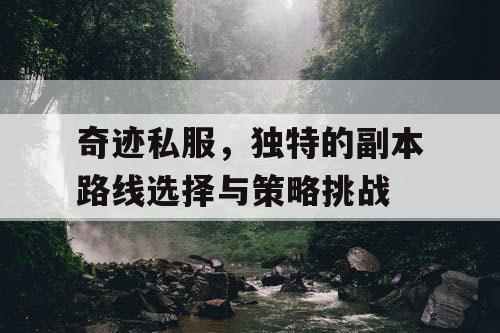 奇迹私服，独特的副本路线选择与策略挑战