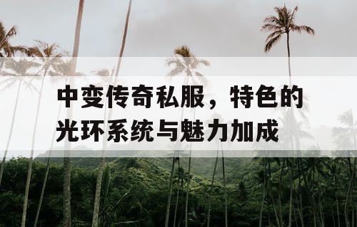 中变传奇私服，特色的光环系统与魅力加成