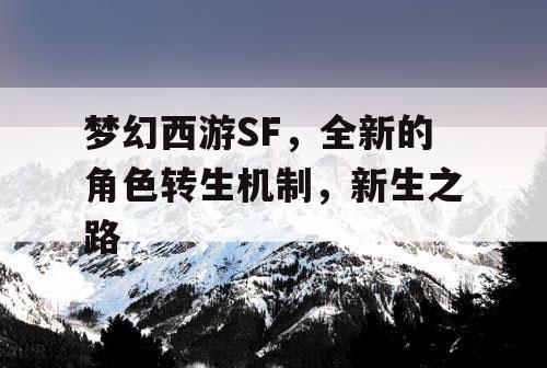 梦幻西游SF，全新的角色转生机制，新生之路