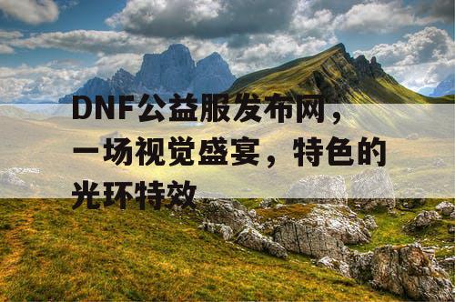 DNF公益服发布网，一场视觉盛宴，特色的光环特效
