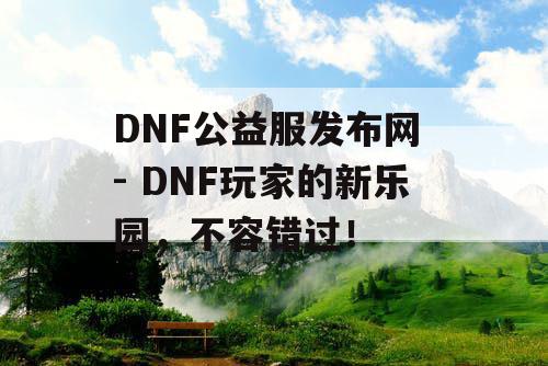 DNF公益服发布网 - DNF玩家的新乐园，不容错过！