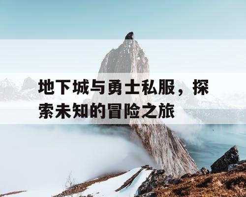 地下城与勇士私服，探索未知的冒险之旅