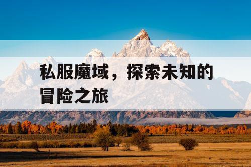 私服魔域，探索未知的冒险之旅