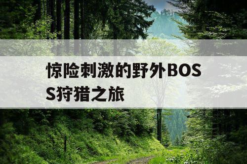 惊险刺激的野外BOSS狩猎之旅