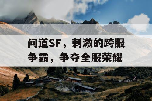 问道SF，刺激的跨服争霸，争夺全服荣耀