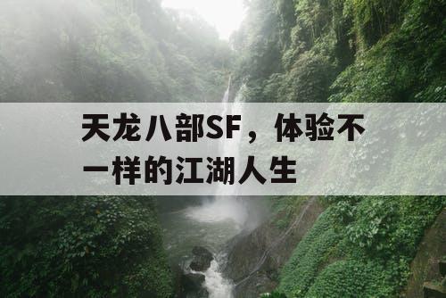 天龙八部SF，体验不一样的江湖人生