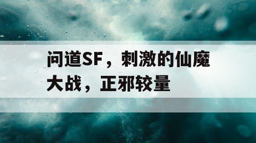 问道SF，刺激的仙魔大战，正邪较量