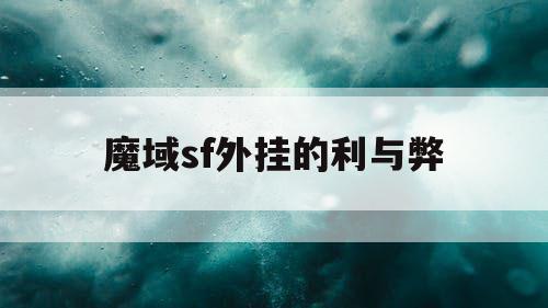 魔域sf外挂的利与弊