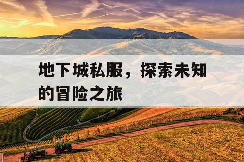 地下城私服，探索未知的冒险之旅