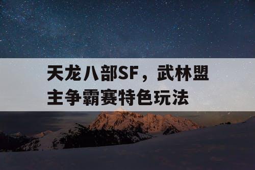 天龙八部SF，武林盟主争霸赛特色玩法