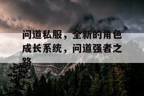 问道私服，全新的角色成长系统，问道强者之路