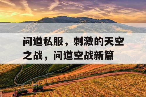 问道私服，刺激的天空之战，问道空战新篇