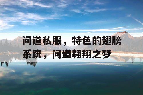 问道私服，特色的翅膀系统，问道翱翔之梦
