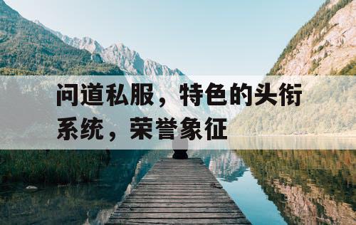 问道私服，特色的头衔系统，荣誉象征