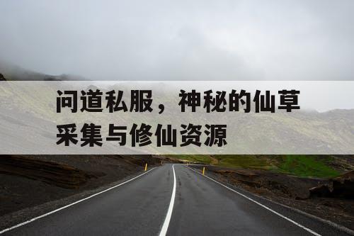 问道私服，神秘的仙草采集与修仙资源